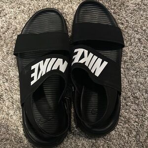 Nike Black and White Slide Sandals